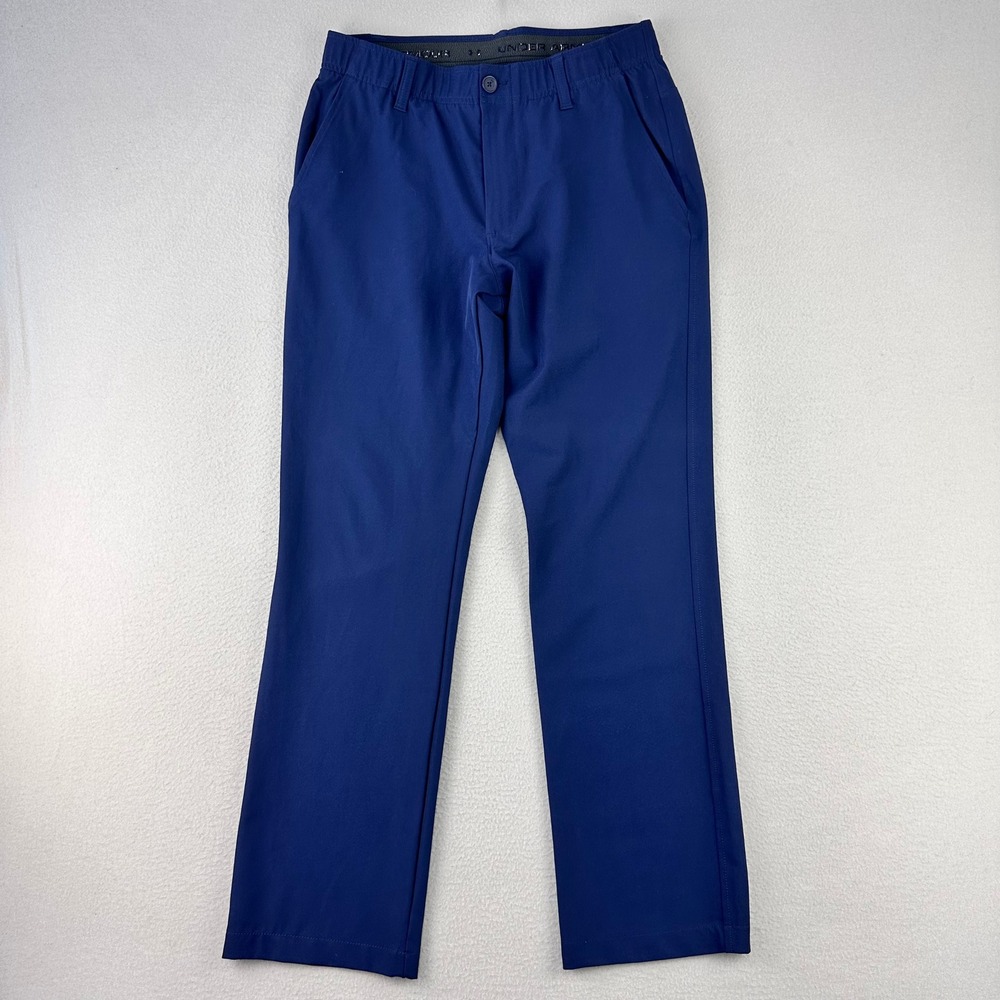 Under Armour Match Play Golf Pants Mens 32/30 Blue Athletic Performance Stretch